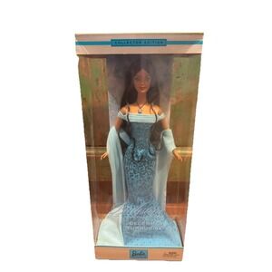 2002 Barbie Doll B2397 Birthstone Collection December Turquoise Mattel In Box